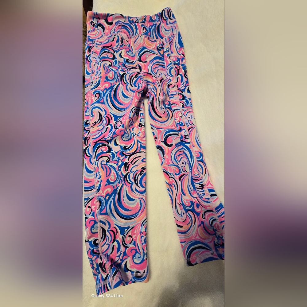 Lilly Pulitzer Pink and Blue Psychedelic Leggings